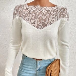 Natalia Sheer Bubble Sweater Top main image 1